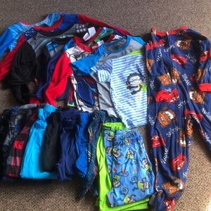 Huge bundle of boys pajamas.